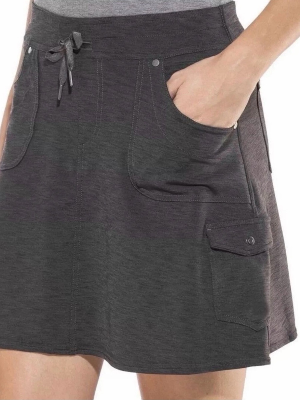 KÜHL Mova Skirt Skort Womens Size Medium Black Outdoor Hiking Gorpcore Travel